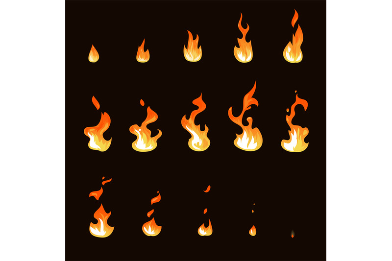 cartoon-fire-flame-sheet-sprite-animation-vector-set