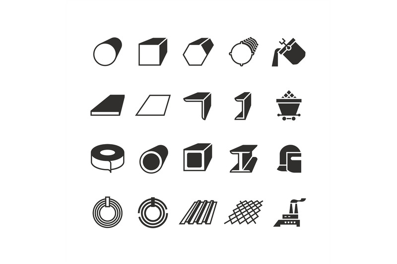 steel-pipe-and-roll-steel-metal-product-vector-icons