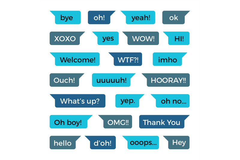 text-phone-chat-messages-vector-collection-with-common-words