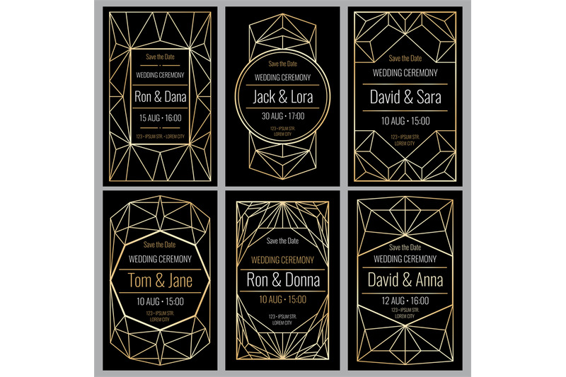 classy-wedding-invitation-cards-with-diamond-golden-geometric-frames-v