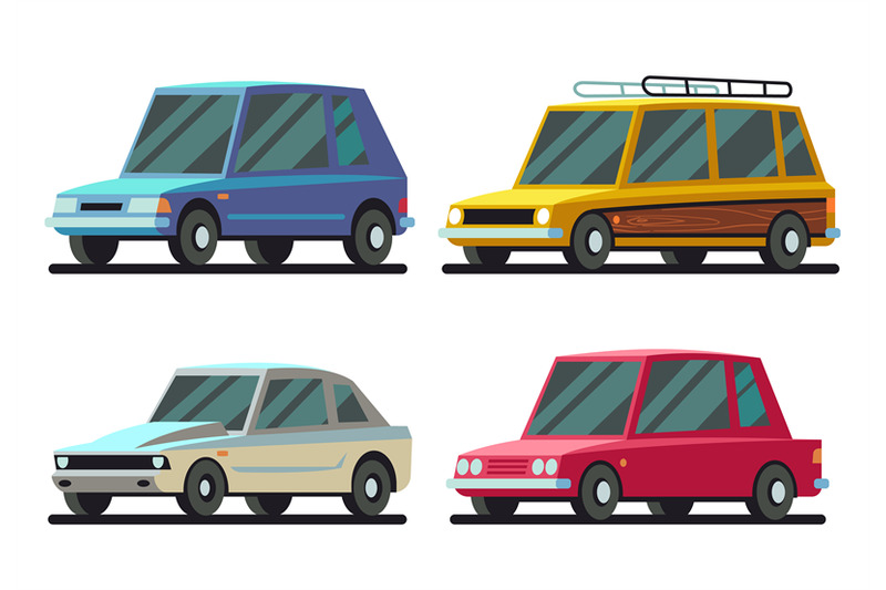cool-cartoon-sports-and-travel-cars-vector-set