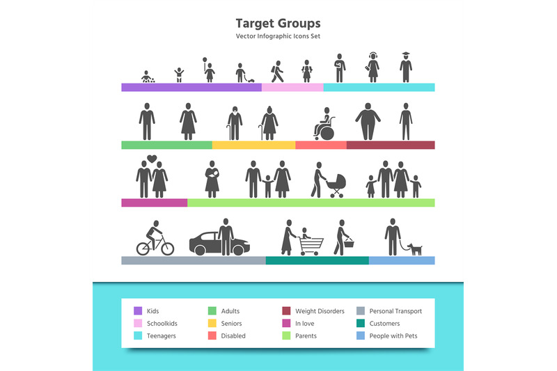 target-groups-vector-infographic-with-demography-people-icons