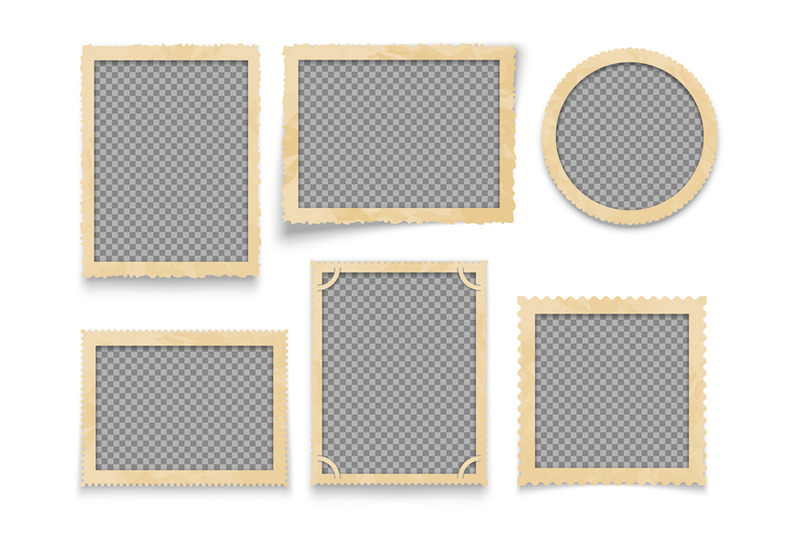 vintage-photo-frames-isolated-vector-antique-picture-borders-collecti