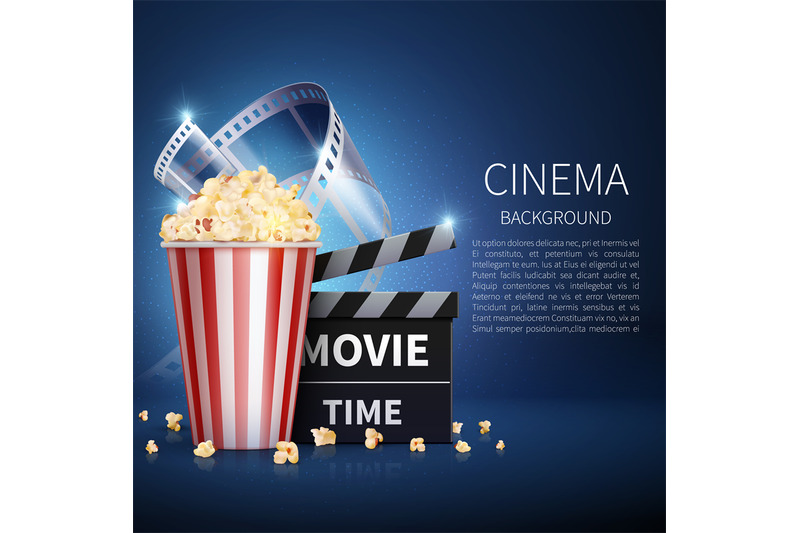 cinema-3d-movie-vector-background-with-popcorn-and-vintage-film-retro
