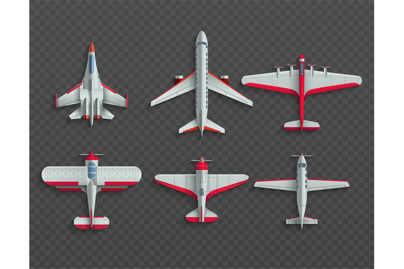 airplanes-and-military-aircraft-top-view-3d-airliner-and-fighter-vect