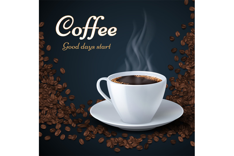 aroma-coffee-beans-and-cup-of-hot-coffee-product-ads-vector-backgroun