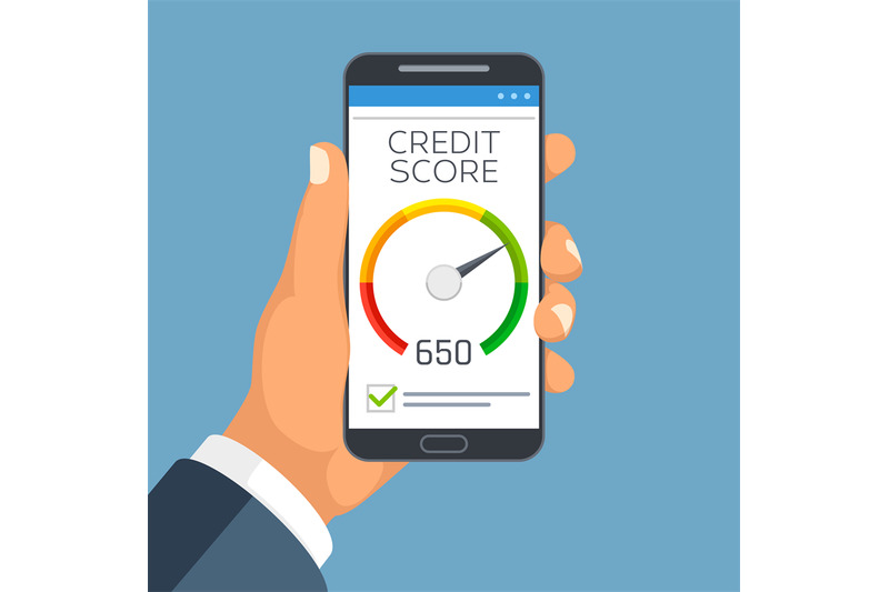 credit-score-business-report-on-smartphone-screen-credit-rating-meter