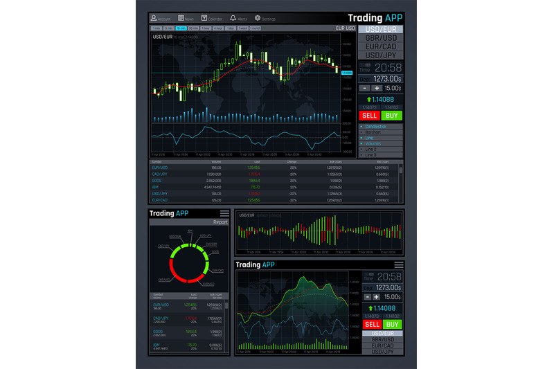 forex-market-app-vector-interface-with-business-financial-market-chart