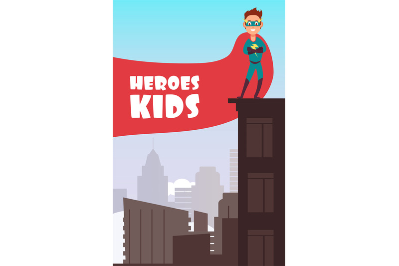 boy-superhero-with-red-cloak-over-the-city-buildings-vector-super-kids