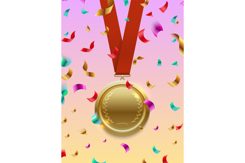 winner-concept-vector-gold-medal-on-red-ribbon-and-confetti