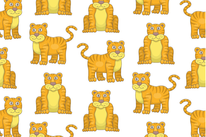 set-of-tigers-and-pattern