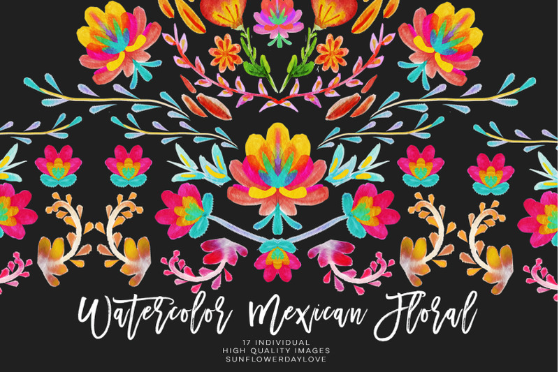 watercolor-mexican-floral-clipart-fiesta-invitation-clipart