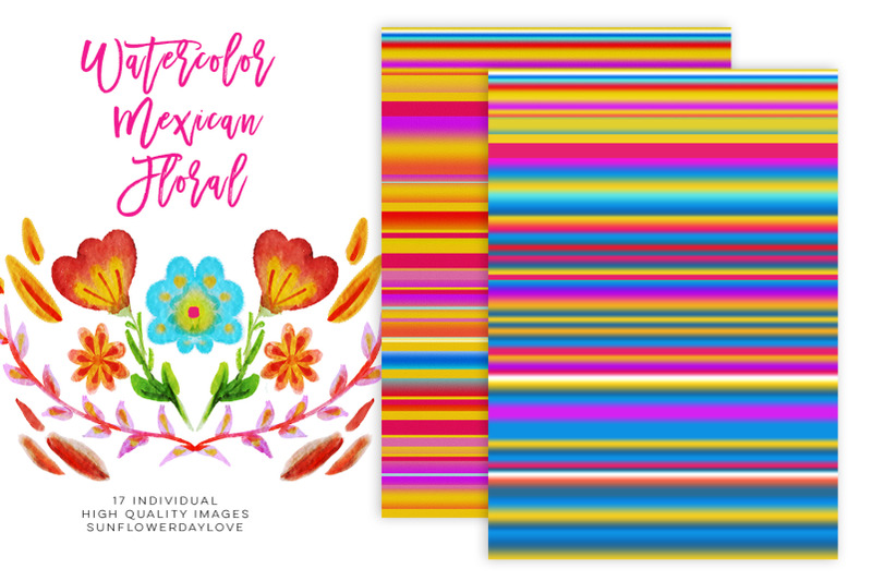watercolor-mexican-floral-clipart-fiesta-invitation-clipart