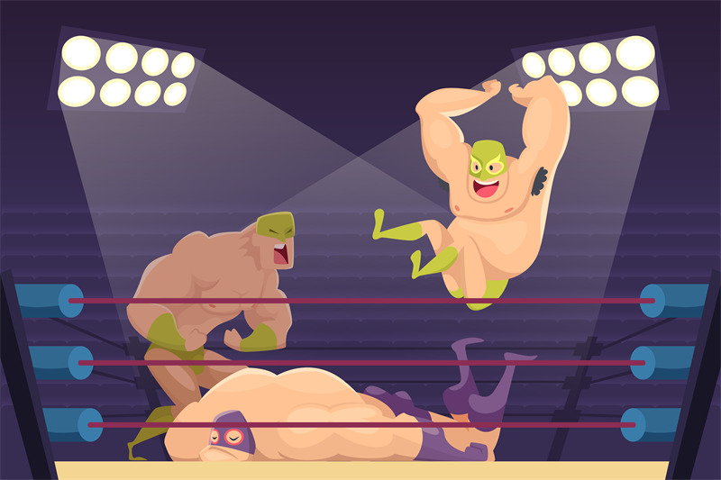 wrestlers-fighting-sport-cartoon-mortal-background-with-combat-charac