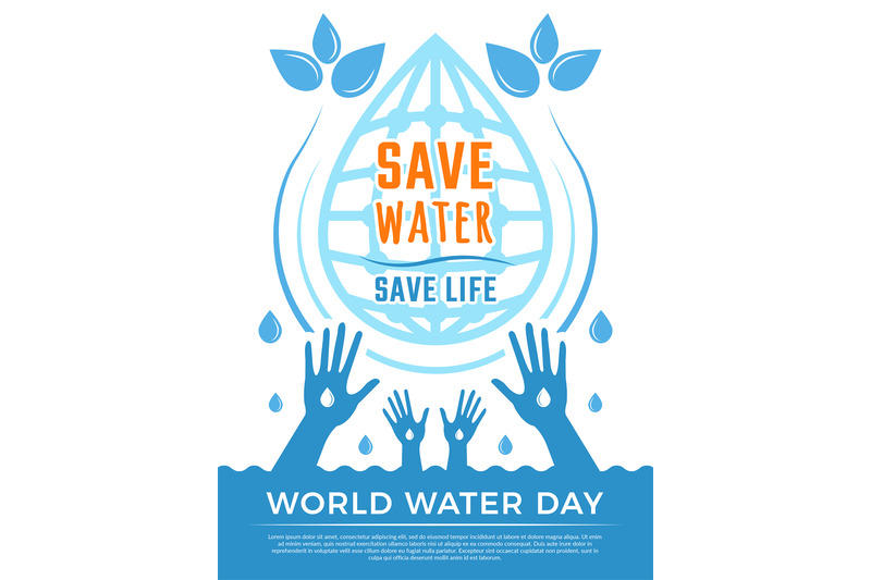 save-water-aqua-liquid-drops-healthcare-poster-vector-concept-picture