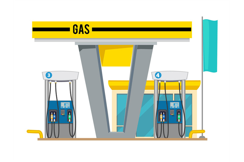 gas-pump-station-exterior-of-shop-gas-petroleum-oils-for-cars-vector