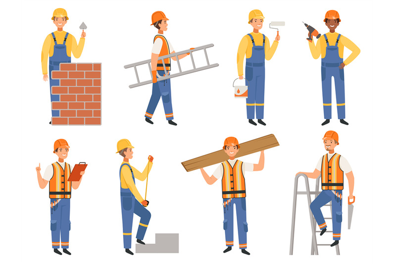 builder-cartoon-character-funny-mascots-of-engineer-or-constructor-in