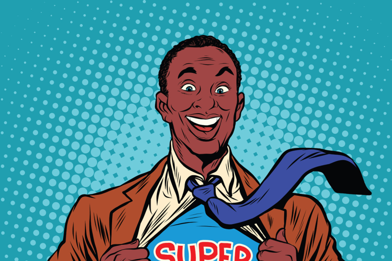 african-american-joyful-super-dad