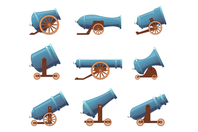 retro-cannon-vintage-military-old-iron-weapons-medieval-circus-artill