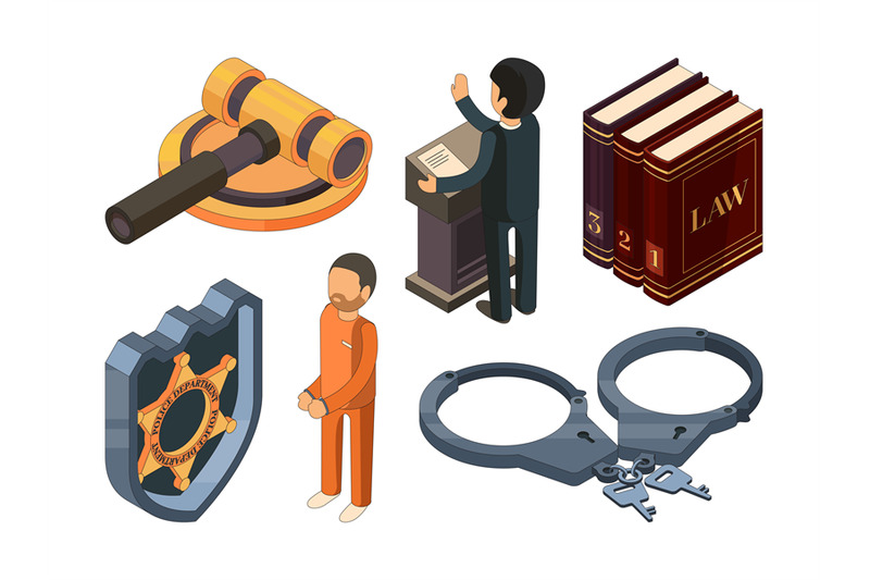 law-justice-isometric-legal-hamer-courtroom-punishment-prosecution-3d