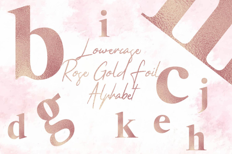lowercase-rose-gold-foil-alphabet