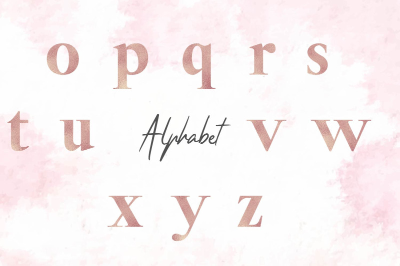 lowercase-rose-gold-foil-alphabet