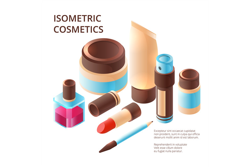 makeup-collection-isometric-professional-beauty-colorful-items-shadow