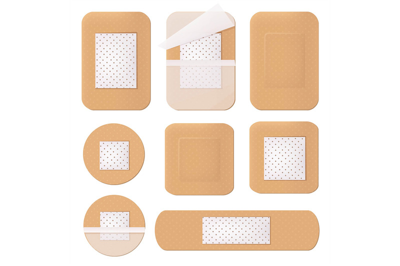 medical-plaster-helthcare-bandage-tape-path-plastering-various-shapes