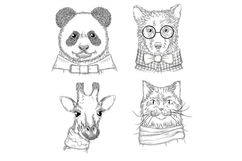 hipster-animals-fashion-adult-illustrations-wild-animals-in-various-c