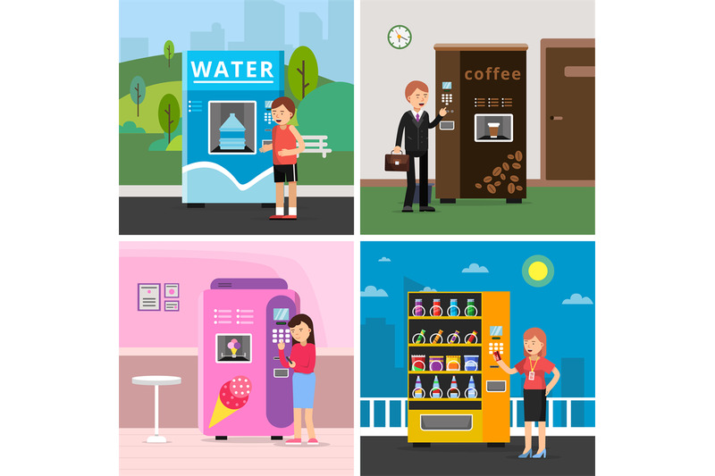 vending-machines-food-people-buying-various-snacks-drink-coffee-crack