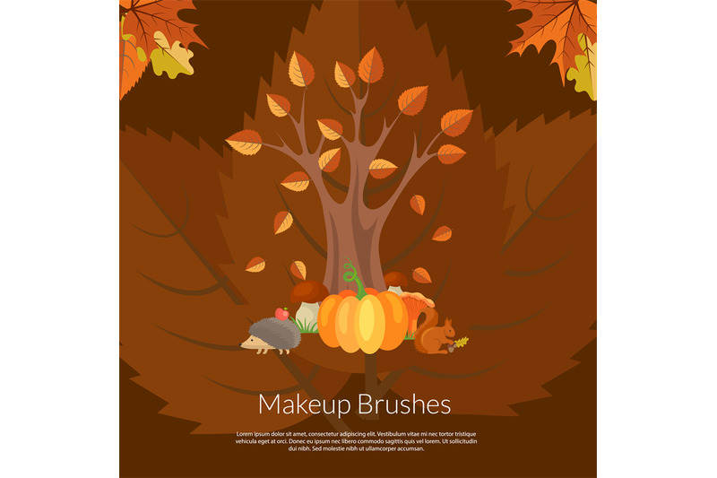 vector-cartoon-autumn-elements-and-leaves-background-with-place-for-te