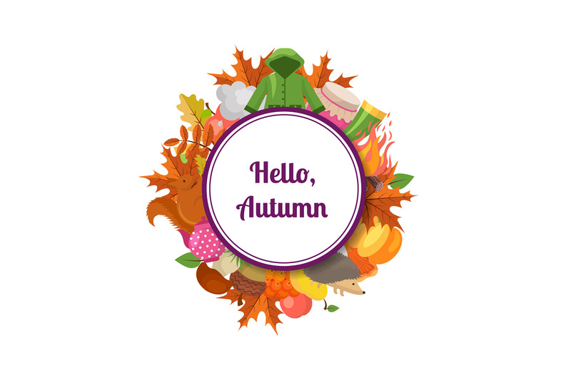 vector-autumn-elements-and-leaves-with-place-for-text-illustration