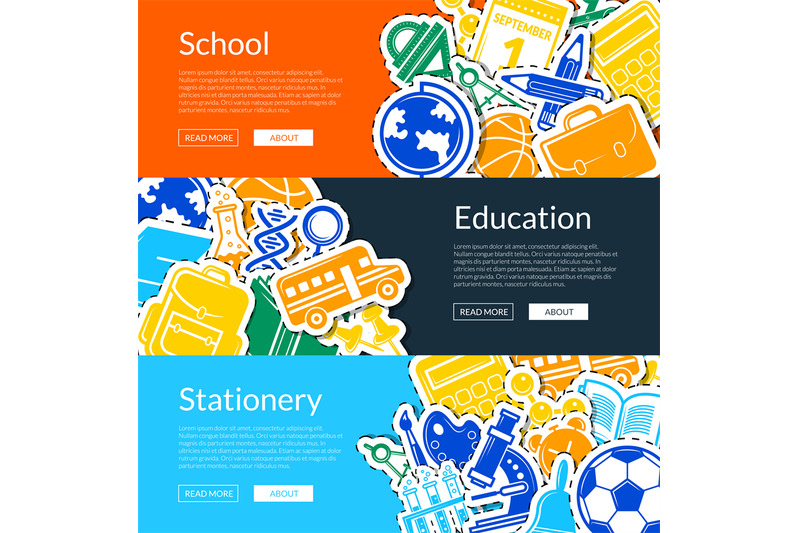 vector-back-to-school-stationery-web-banner-templates-illustration