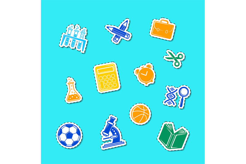 vector-back-to-school-stationery-stickers-set-illustration