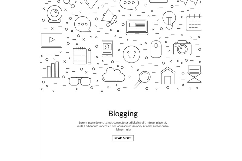 vector-line-blog-icons-background-with-place-for-text-illustration