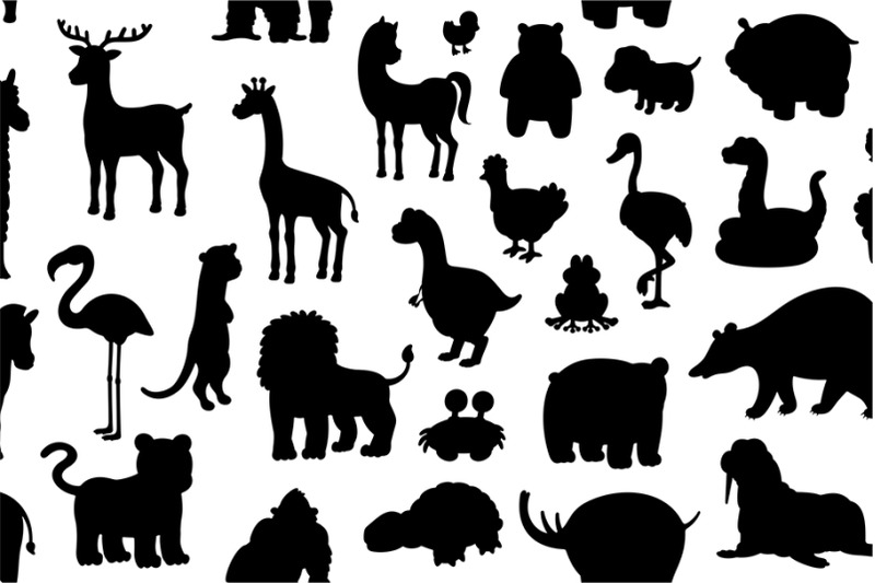 set-of-animals-silhouette-pattern