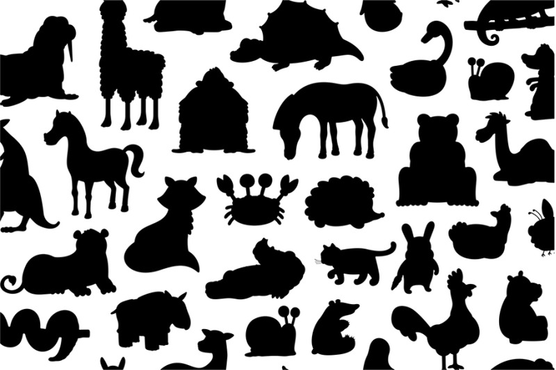 set-of-animals-silhouette-pattern