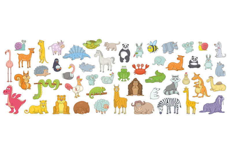 set-of-different-animals-pattern