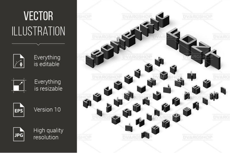 isometric-font-set