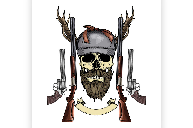 hand-drawn-hunter-skull