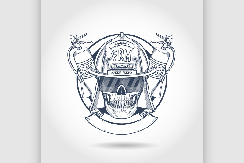 sketch-fireman-skull