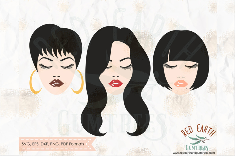 glamour-women-with-lashes-and-lips-long-short-hair-svg-png-eps-dxf