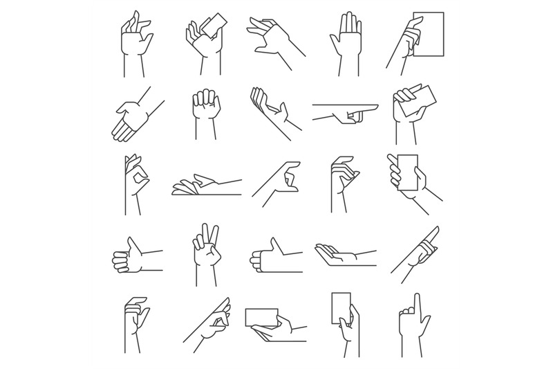 line-hand-gestures-pointing-gesture-hold-in-hands-and-like-icon-vect