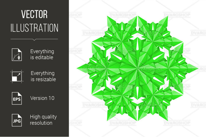 green-paper-snowflake