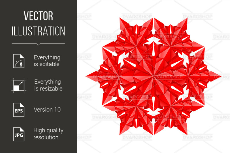 red-paper-snowflake