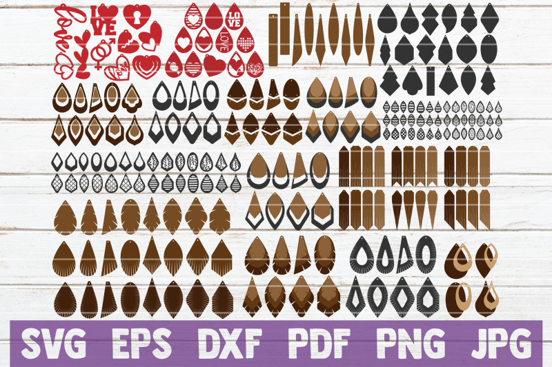 Download HUGE Earring SVG Bundle | 500 Different Designs By ...