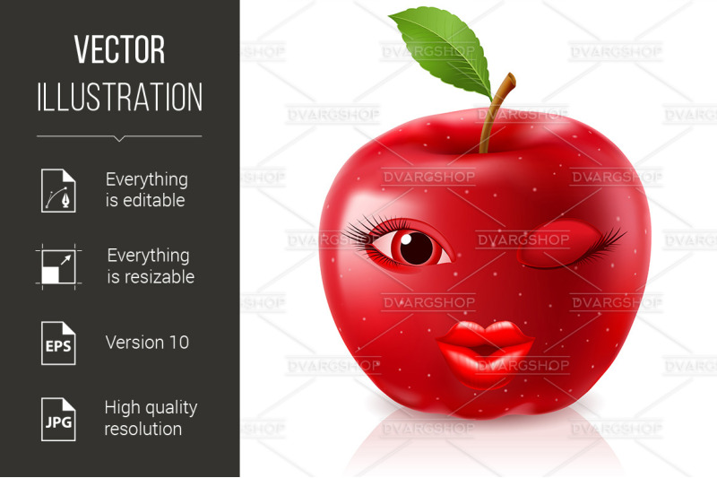 cartoon-red-apple