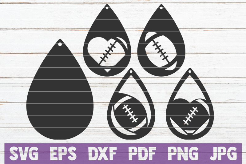 football-earring-svg-cut-file-templates