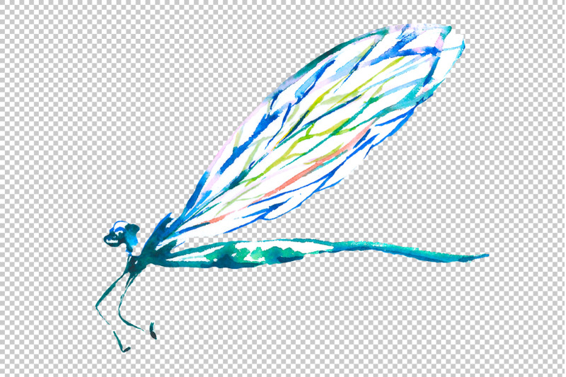 original-dragonfly-blue-watercolor-png