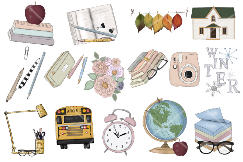 teacher-planner-icons-clipart-kit